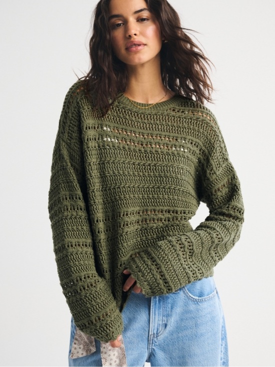Abercrombie & Fitch Sweaters - Abercrombie 100% Cotton Stitch Sweater